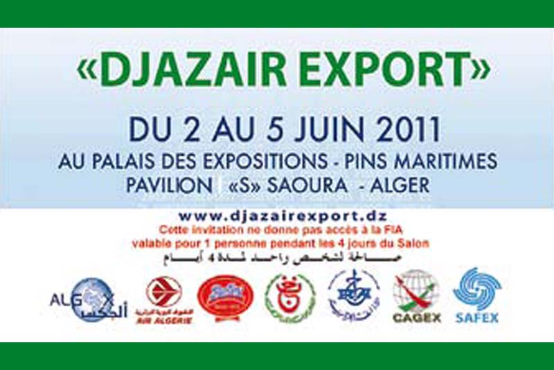 3ème édition du Salon Djazair Export Pour une vitrine de l’export de qualité, de plus en plus diversifiée