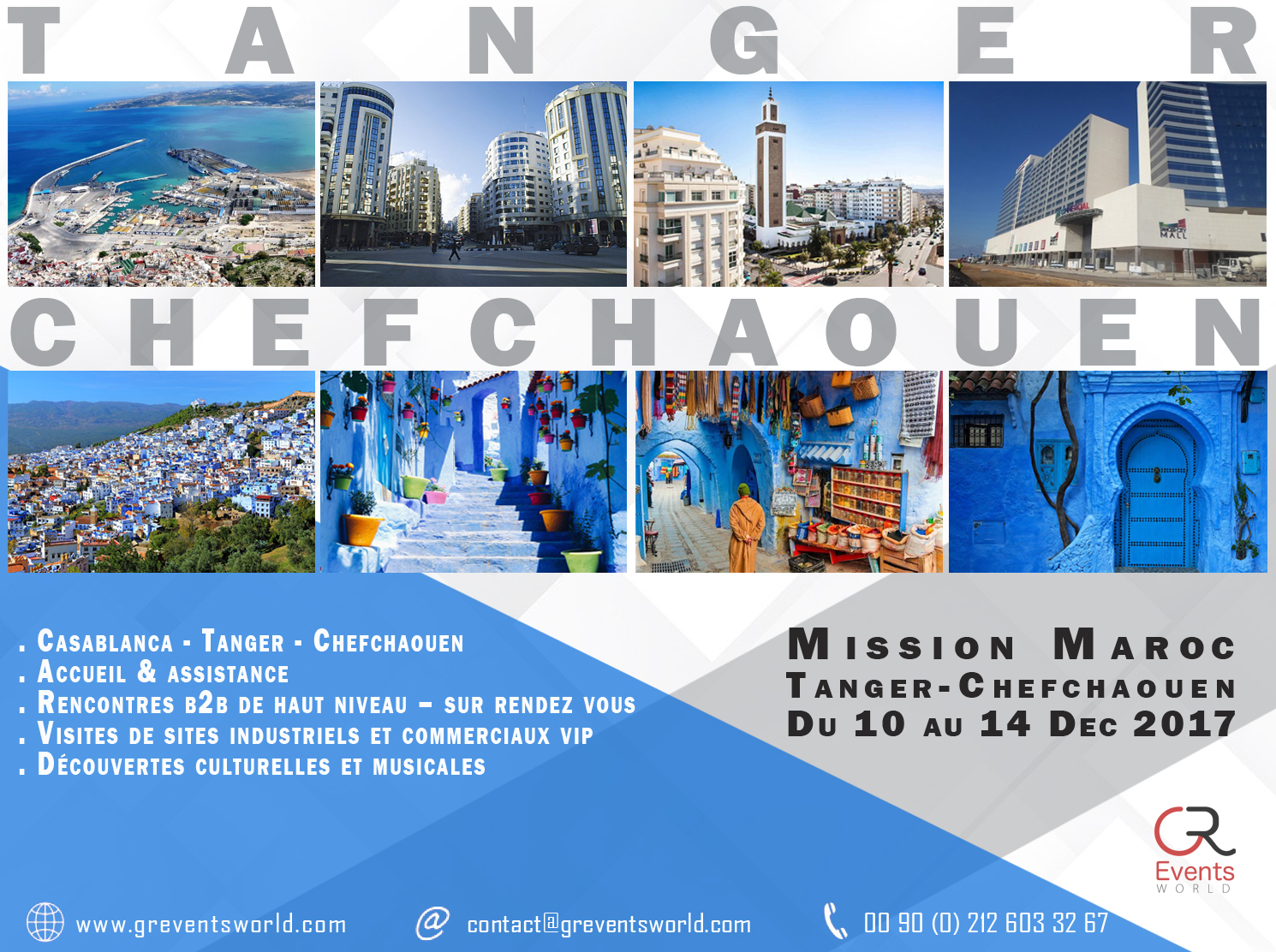 Mission Maroc Tanger-Chefchaouen Du 10 au 14 Dec 2017 